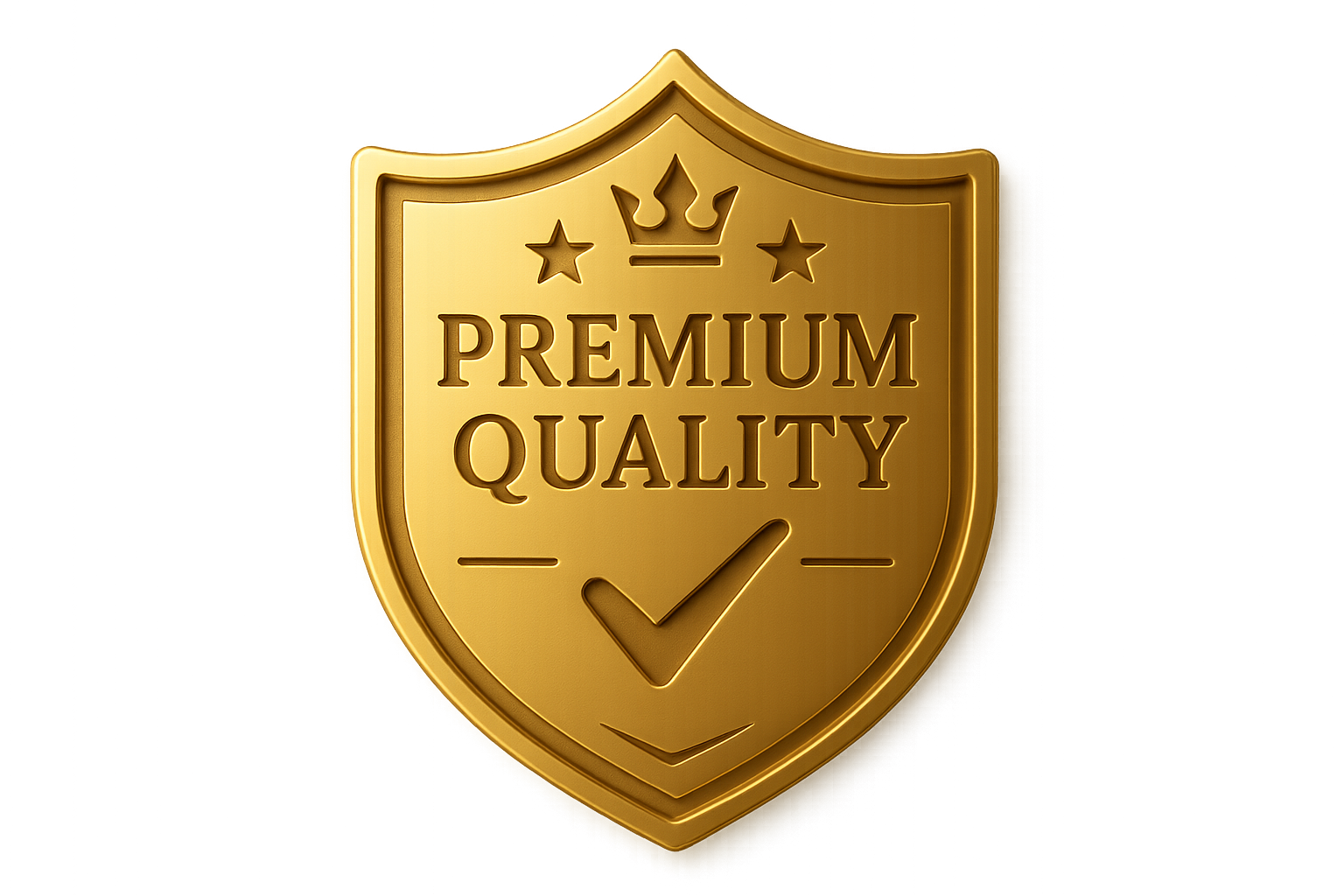 icono de producto de calidad color dorado